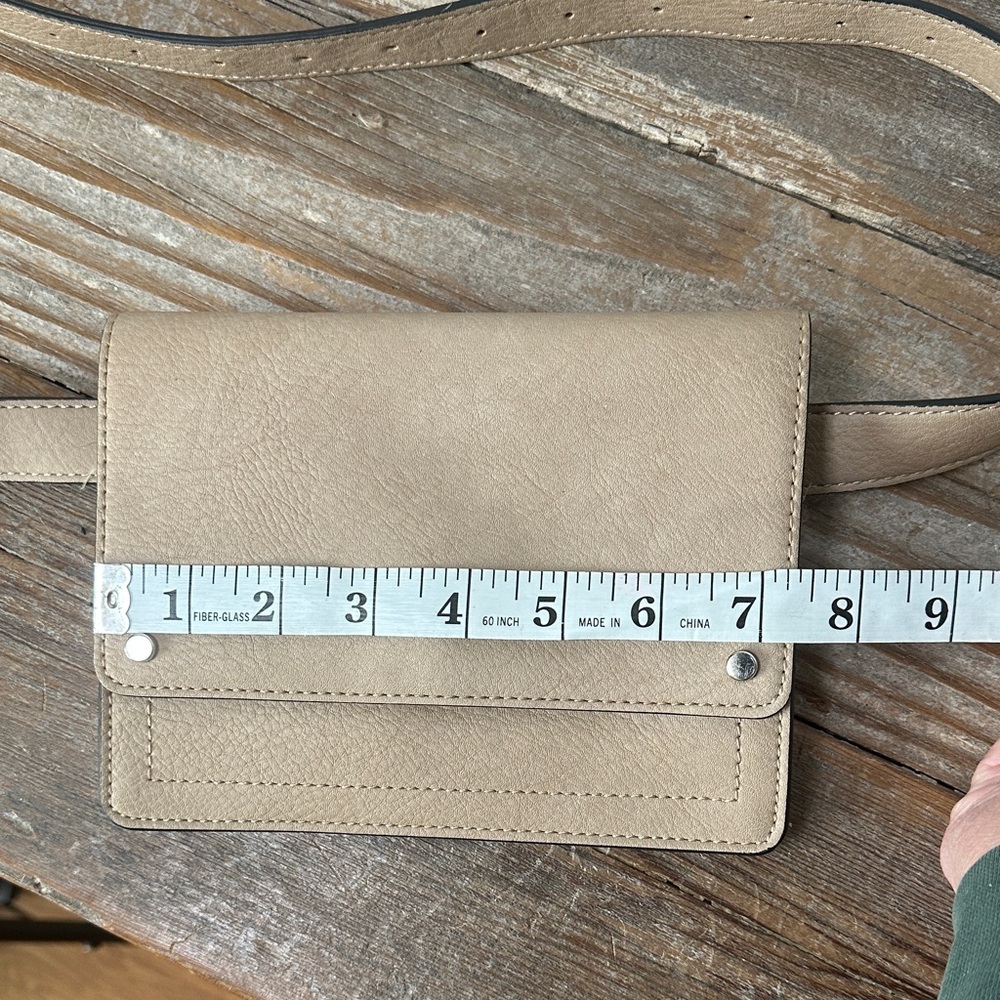 Express Tan Leather Belt Bag with Adjustable Strap - Picture 7 of 7